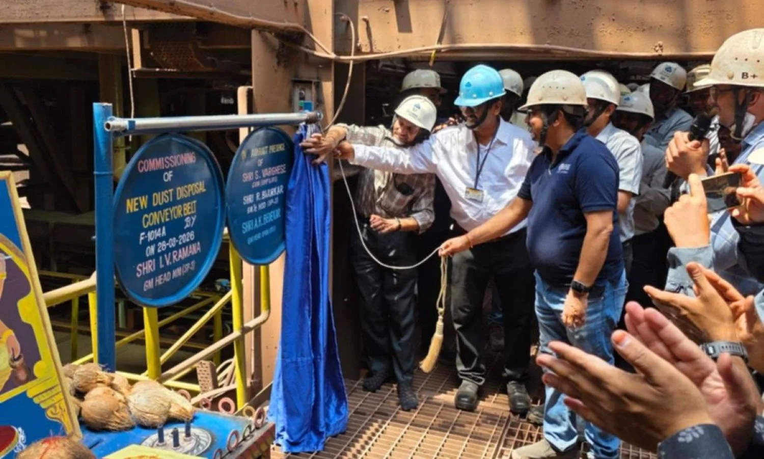 Bhilai Steel Plant New Conveyor belt Commissioned at Sinter Plant 3 Easing Dust Disposal