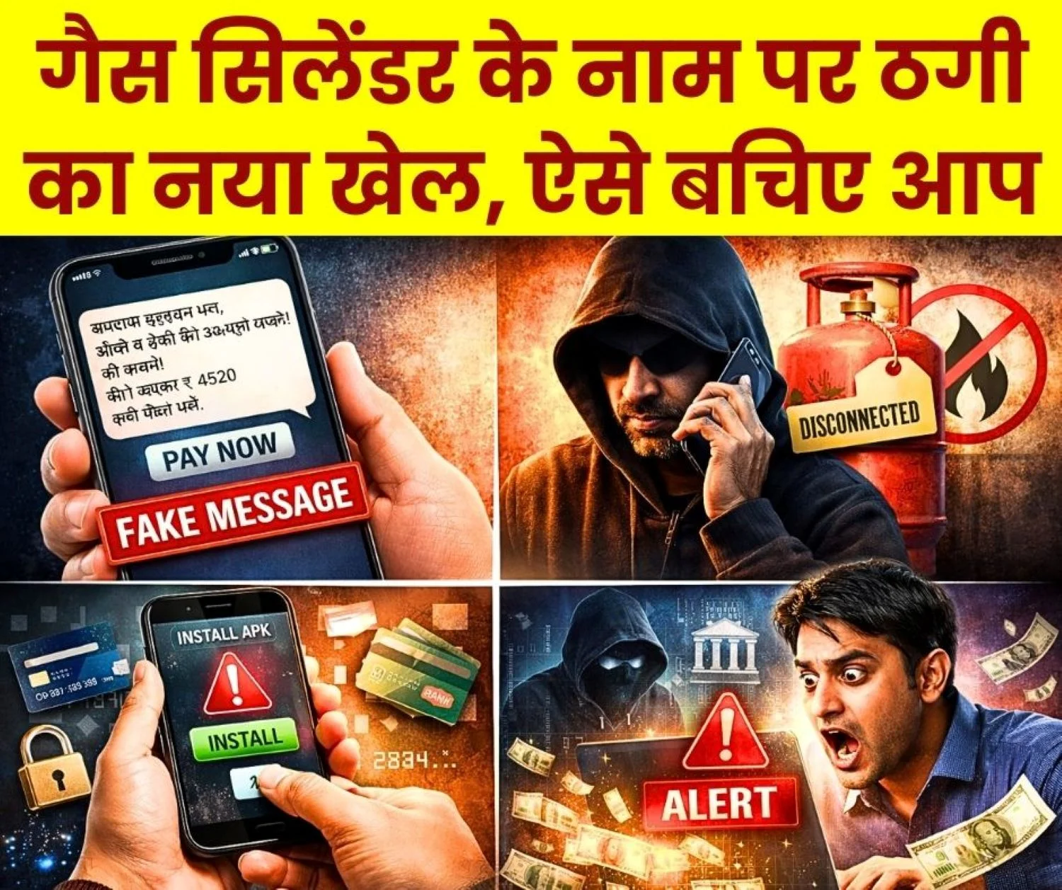 Cyber Crime A new Game of Fraud in the Name of Disconnection of Gas Connection Fraudsters are Withdrawing Money from your Account