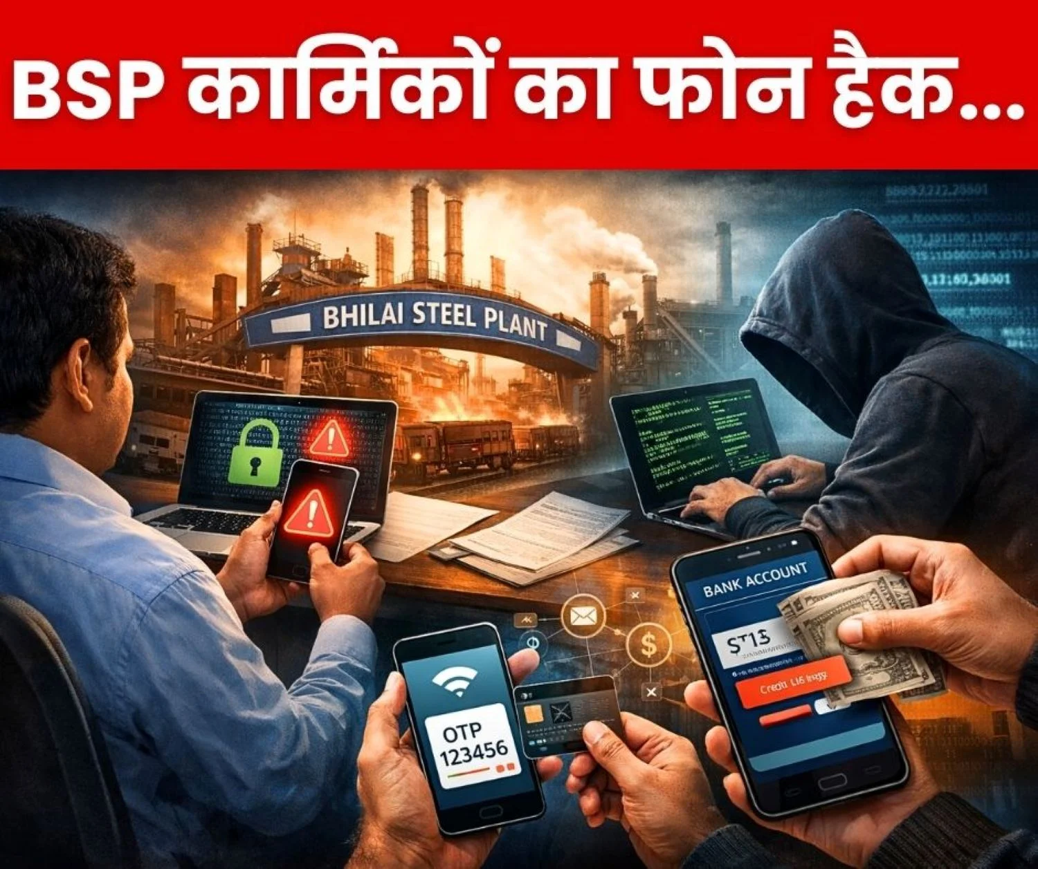 Cyber Crime Phones of Former Bhilai Steel Plant DIC Anirban Dasgupta and Several other Officials and Employees have been Hacked and Money is being Deducted from their Accounts (1)