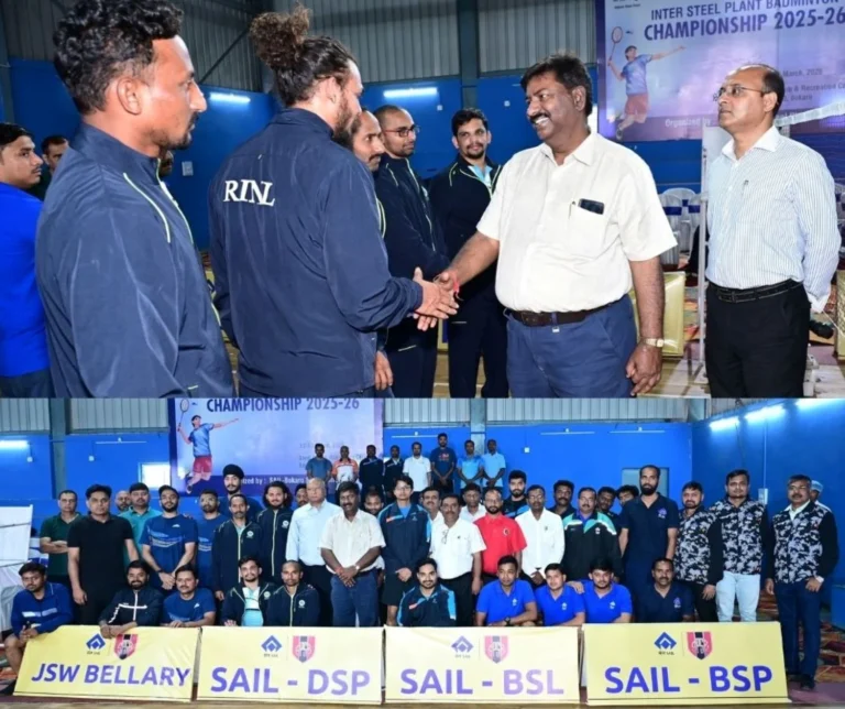 Inter Steel Badminton Championship 2025-2026 Matches Between Teams from SAIL Plants Tata RINL JSW