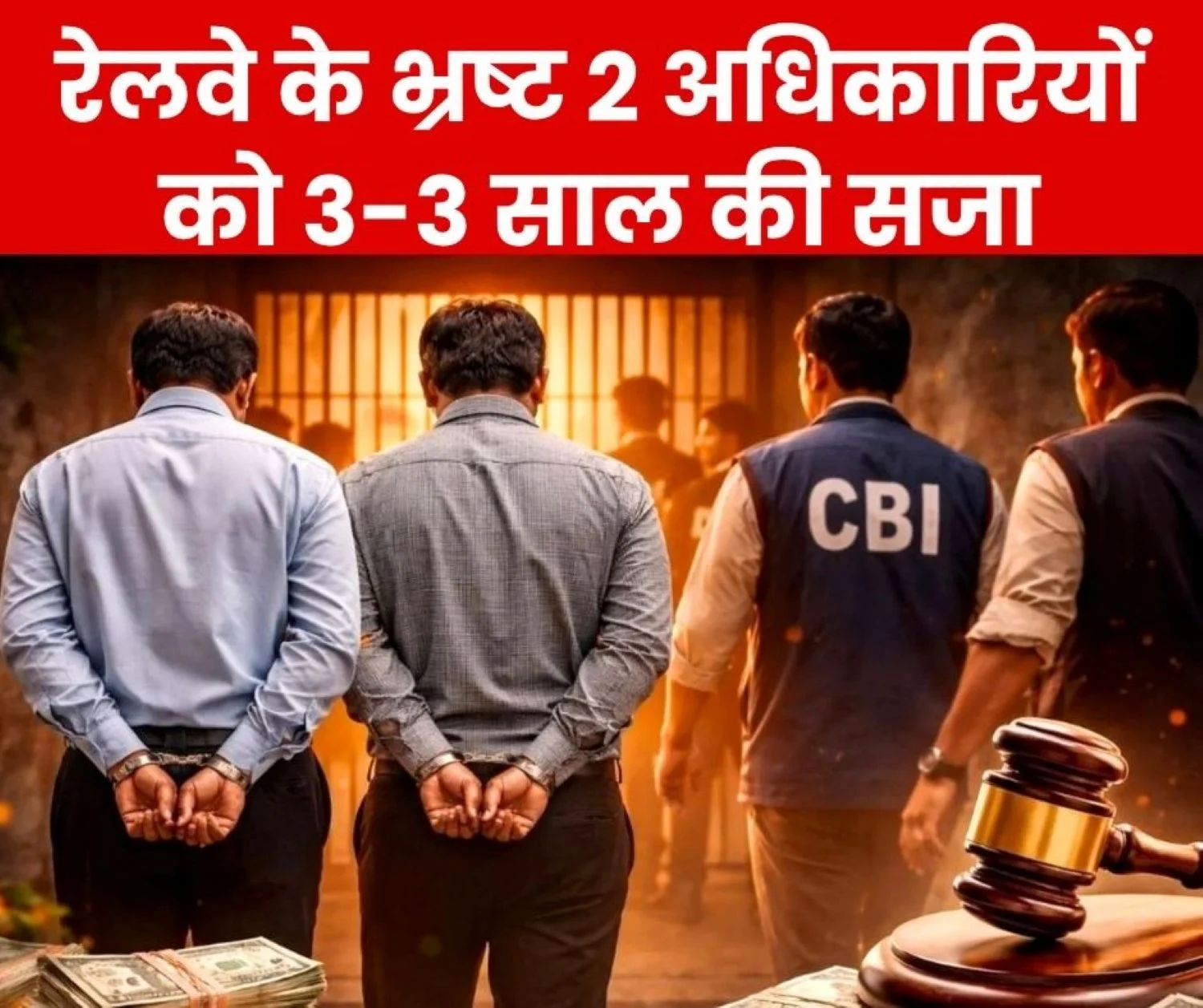 Railway Corruption Case CBI Court Sentences two Officials to Three Years Imprisonment and a Fine of Rs 90000 1