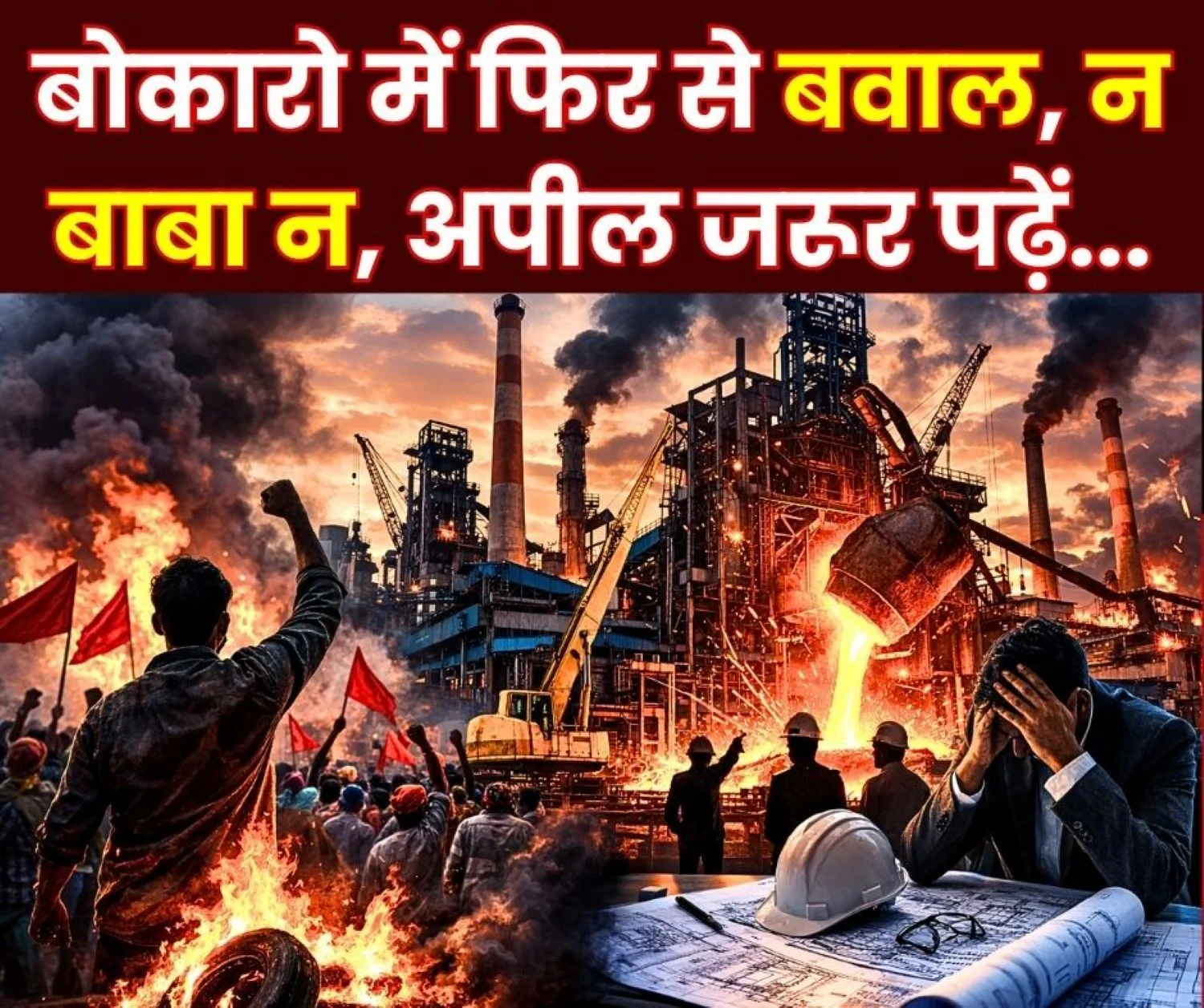 SAIL BSL Bokaro Steel Plant on the Verge of a Major Uproar 20,000 Crore Project in Danger, Managements Appeal Must be Read by Protesters 1