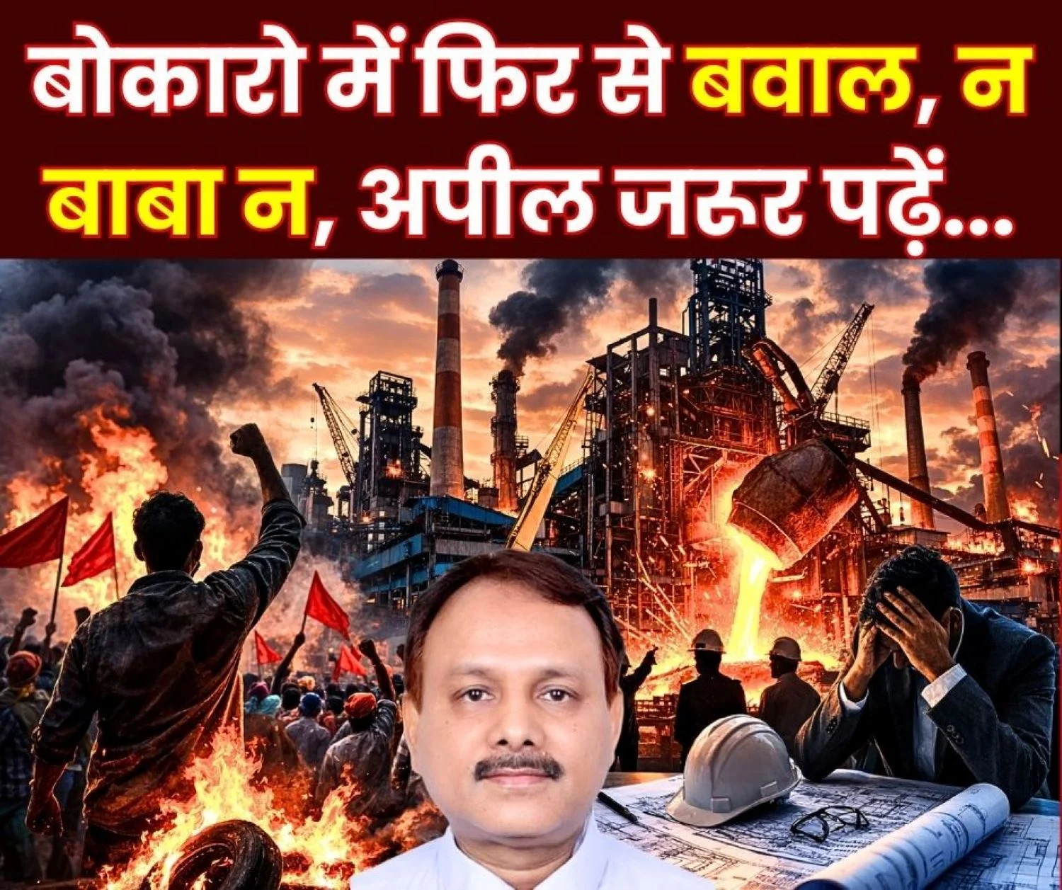 SAIL BSL Bokaro Steel Plant on the Verge of a Major Uproar 20,000 Crore Project in Danger, Managements Appeal Must be Read by Protesters