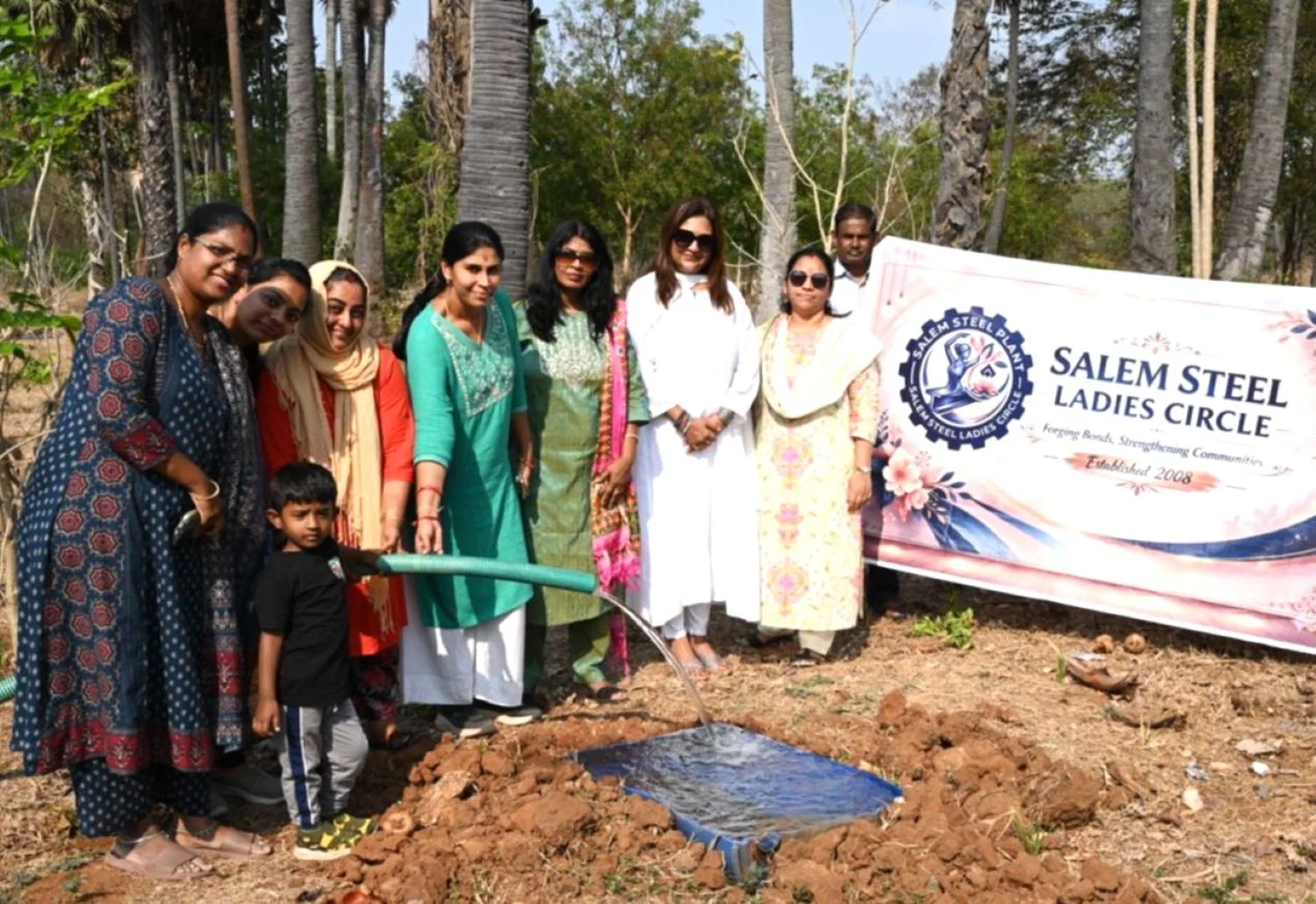 Salem Steel Plant Salem Steel Ladies Circle Provides Water to Birds and Animals