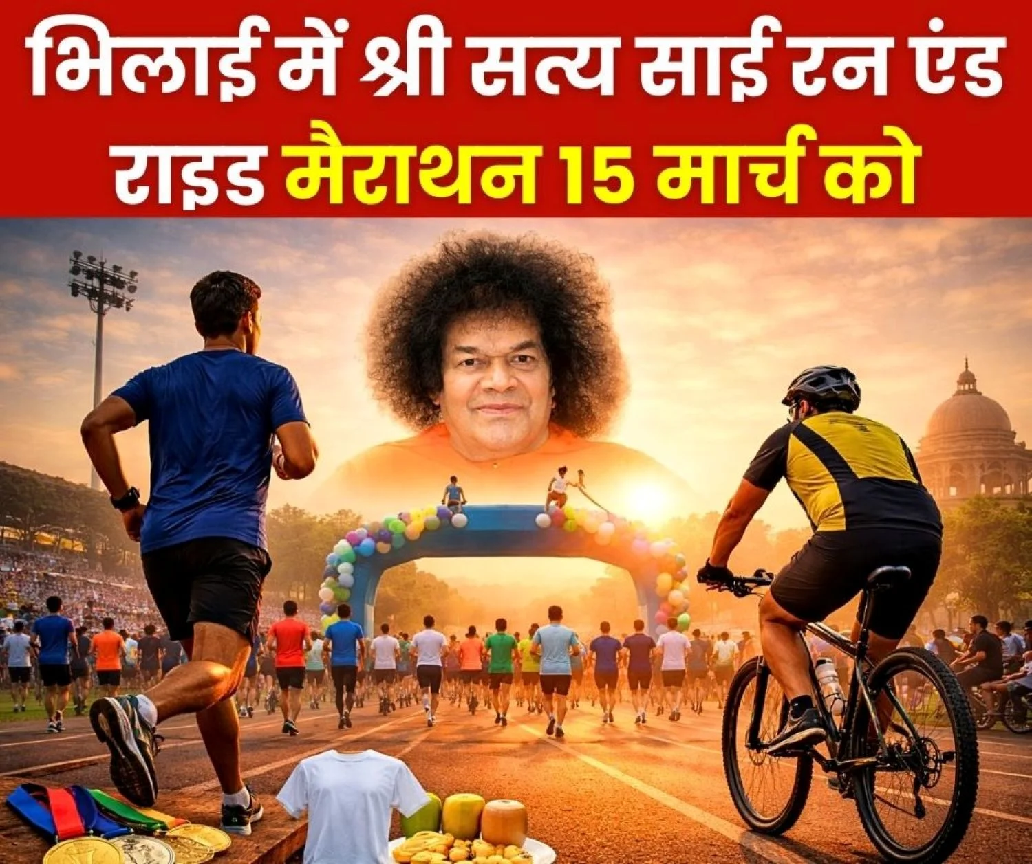 Sri Sathya Sai Run and Ride Marathon in Bhilai on March 15 Register on This Link