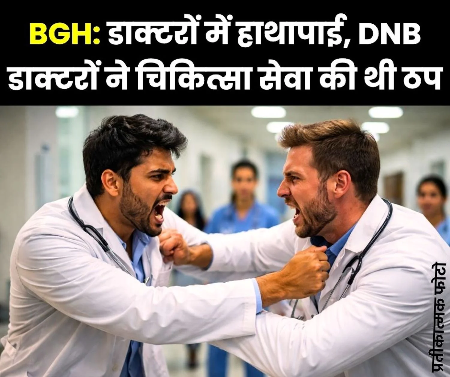 Bokaro General Hospital Senior Doctor and DNB Doctor Fight Medical Services Disrupted for a Few Hours