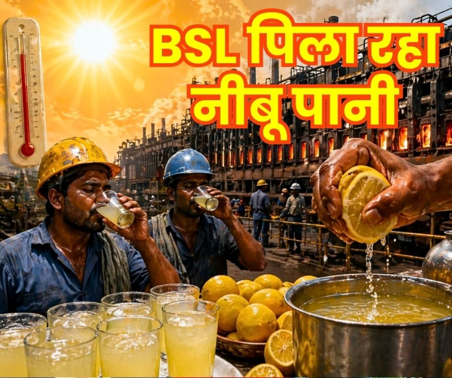Bokaro Steel Plant is Serving Lemon Water to its Employees Four Times a Day