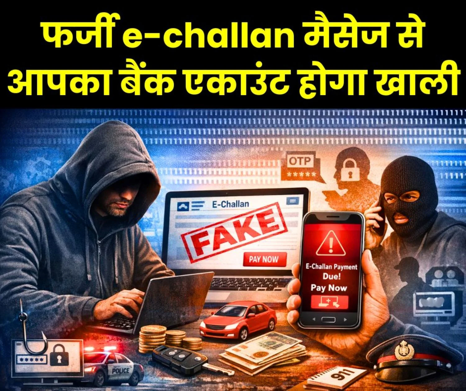 Cybercrime Cybercriminals Can Commit Fraud through Fake e-Challan Messages and Websites and Applications