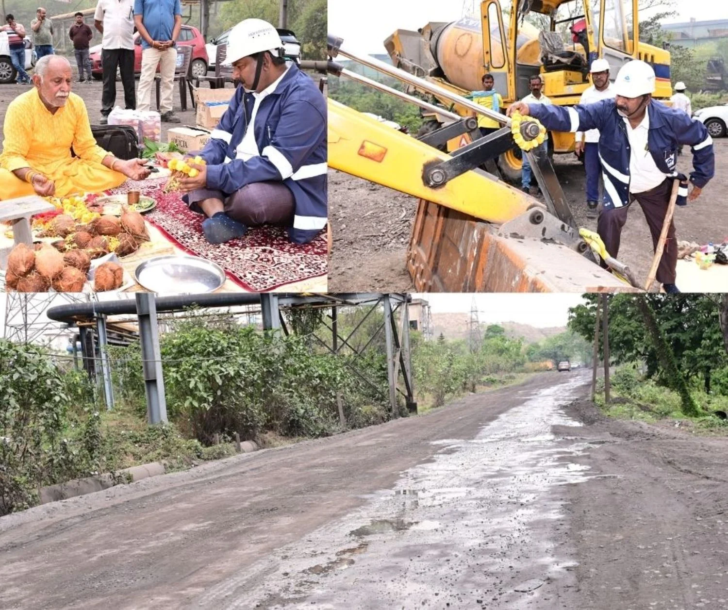 ED Works Performed Puja for Construction of RCC Road from MSDS 7 to Gate No 4 of Bokaro Steel Plant