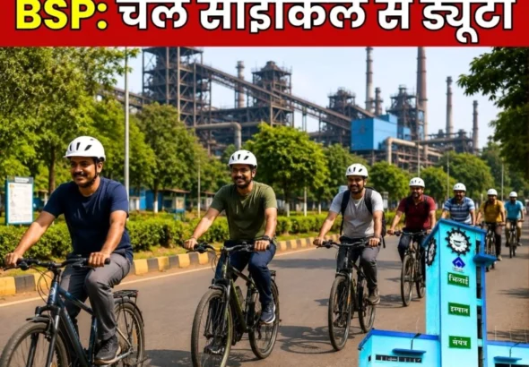 Bhilai Steel Plant Diploma Engineers Association Members will use Bicycles 2 Days a Week 1