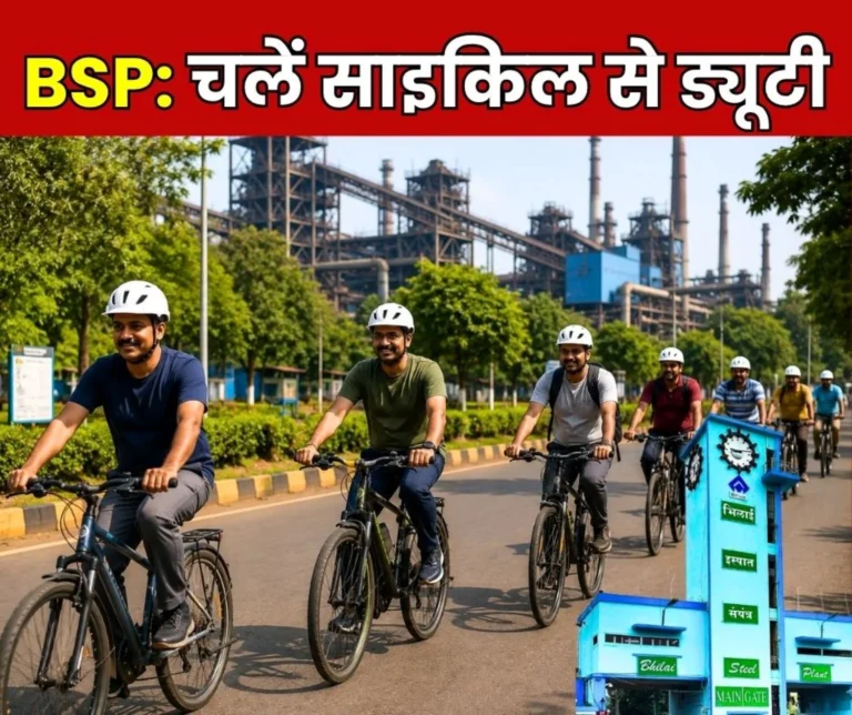 Bhilai Steel Plant Diploma Engineers Association Members will use Bicycles 2 Days a Week 1
