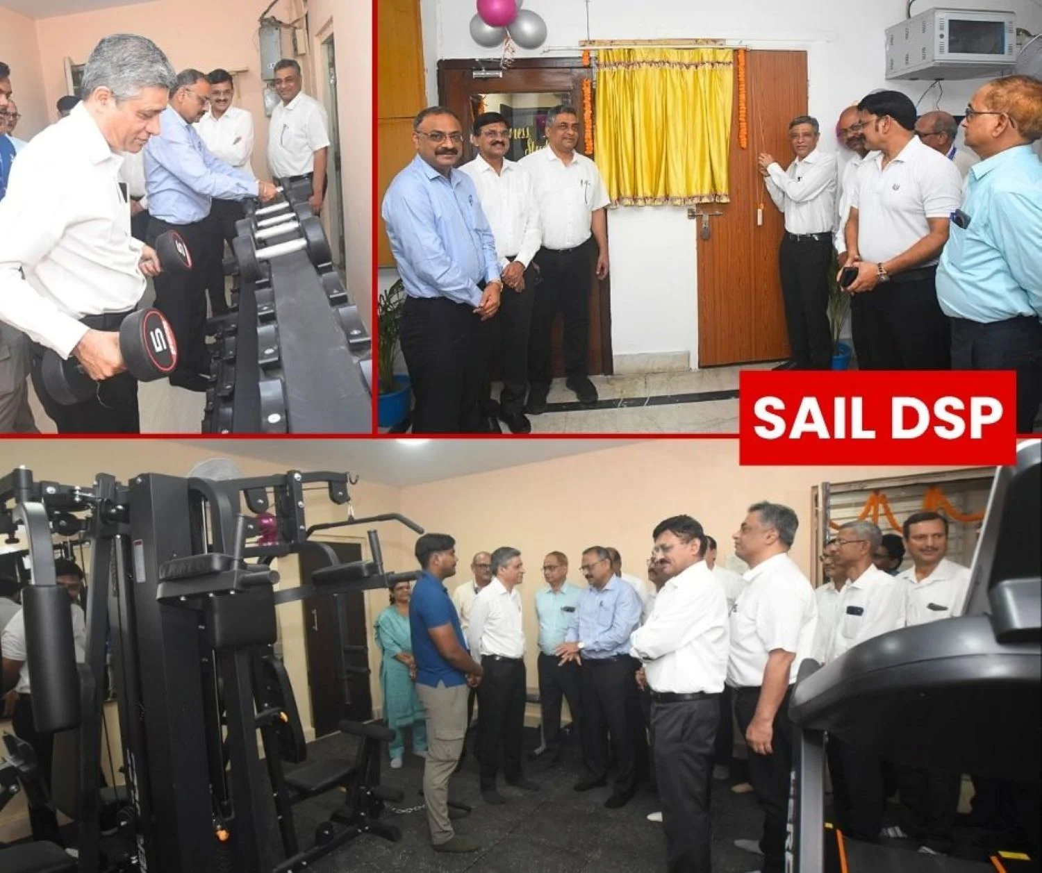 Durgapur Steel Plant Air-Conditioned gym The Fitness Studio inaugurated for Officers and Employees