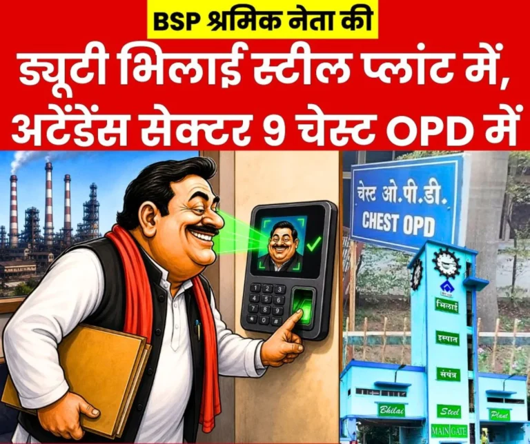 Steel Secretary-CMD Order Ineffective Labor Leaders Biometric Attendance at Sector 9 Hospitals Chest OPD Instead of the Plant
