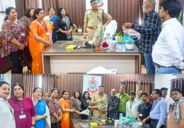 Chhattisgarh Nagarik Suraksha Foundation Officials met Senior Superintendent of Police Vijay Agarwal