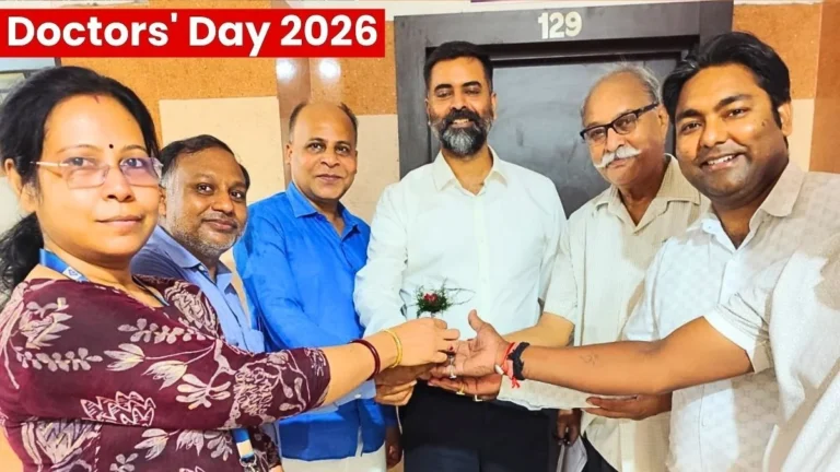 Doctors Day 2026 INTUC Leaders Presented Roses to Doctors at Burnpur Hospital on National Doctors Day