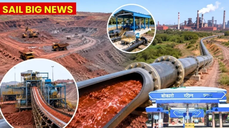 sail-news-iron-ore-will-reach-the-bokaro-steel-plant-via-the-countrys-longest-slurry-pipeline-spanning-258-kilometers-in-the-steel-sector