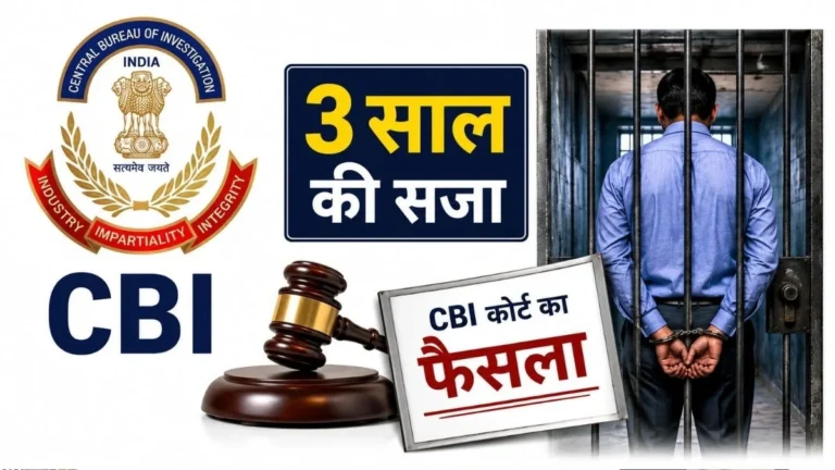 Bribe-Taking AGM Sentenced to 3 Years CBI Court Sends him to Jail