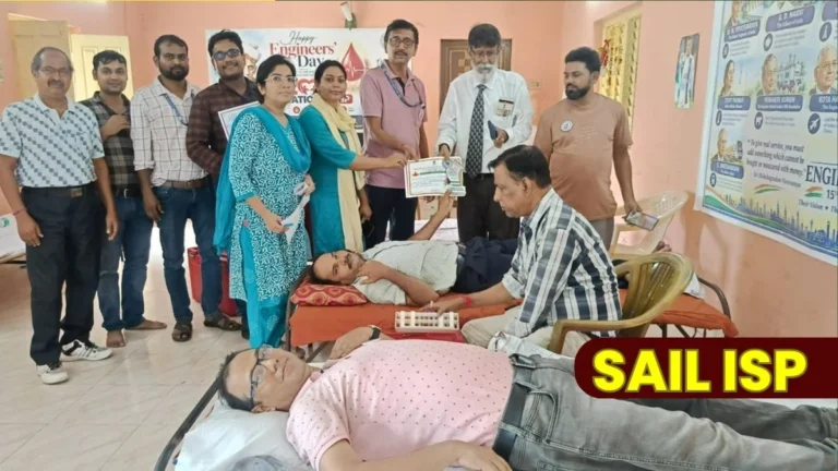 ISP Burnpur employees donated blood on Engineers Day