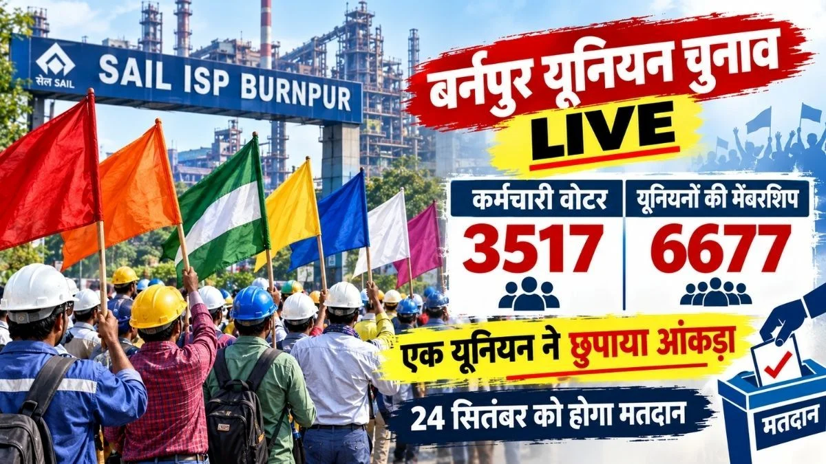 SAIL ISP Burnpur Union Election Live Only 3517 Employee Voters yet Union Memberships Total 6,677